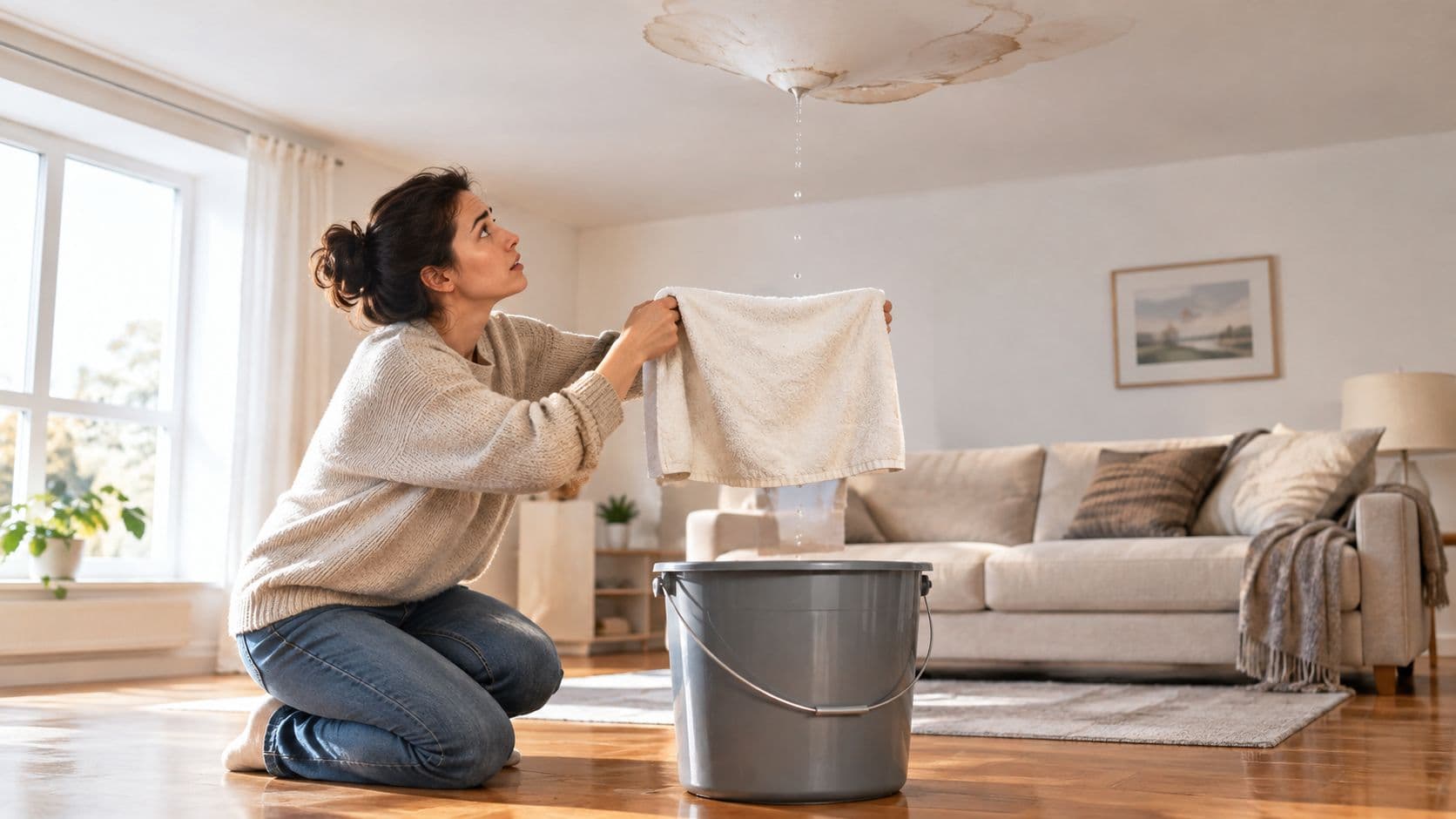Water Leaking Through Ceiling How to Act Fast