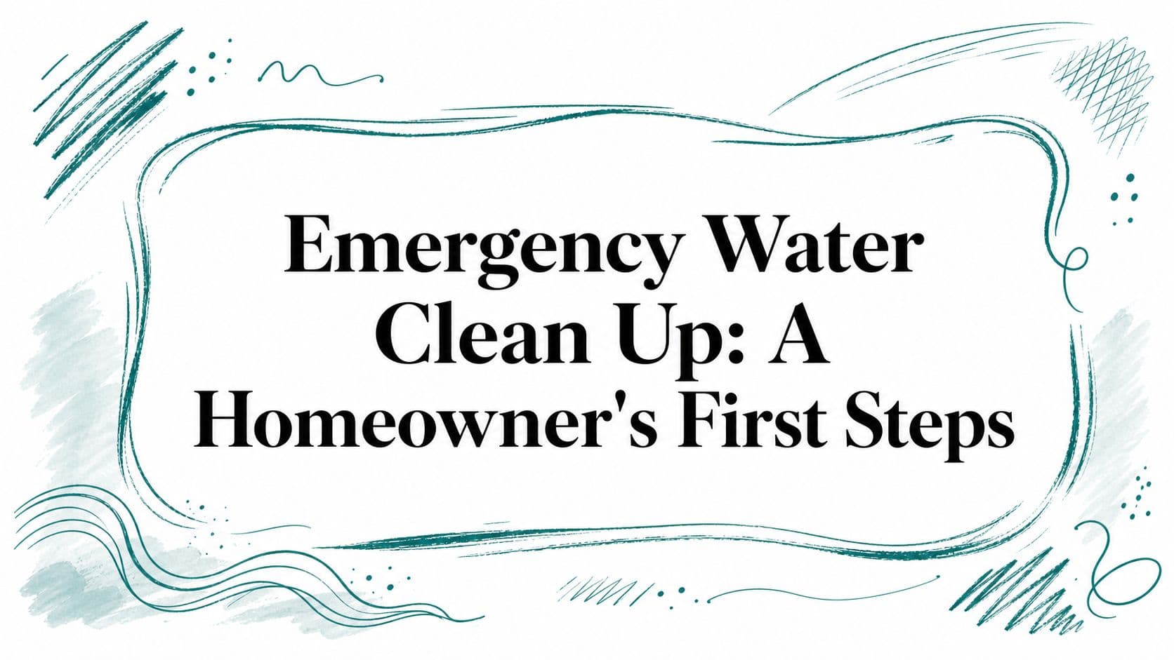 Emergency Water Clean Up: A Homeowner's First Steps